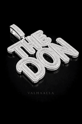 Custom “THE DON” Iced Out Baguette Moissanite Diamond Pendant Hip Hop Necklace in White Yellow Rose Gold
