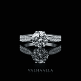2.50 Carat Round Cut Solitaire Engagement Ring Solid In Gold