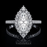 2.23Ct Marquise Cut Moissanite Halo Engagement Ring Solid 14K White/Yellow/Rose Gold Bridal Wedding Ring for Her