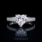 2.50Ct Heart Cut Moissanite Solitaire Engagement Ring Solid 14K In Gold