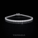 5.10 CTW Round Brilliant Diamond Tennis Bracelet Solid Gold Gift