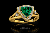 1.99Ct Lab Created Green Emerald & Moissanite Diamond Halo Engagement Ring White Yellow Rose Gold