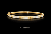Pave Diamond Bangle Bracelet Real Gold Dainty Diamond Bracelet Solitaire Everyday Elegant Luxury Unique Bracelet