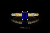 1.25 ctw Emerald Shape Moissanite Diamond Solitaire Plus Ring White Yellow Rose Gold