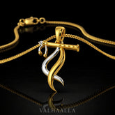 1.00 CT Solid Gold Flute Inspired Pave Moissanite Pendant Necklace