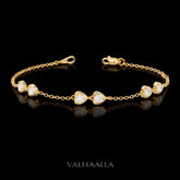 5.60 CTW Heart Shape Diamond Bracelet in Solid Gold for Women