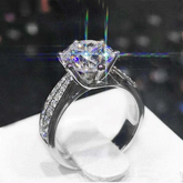 2.50 CT Round Cut Moissanite Solitaire Engagement Ring Solid 14K White Gold