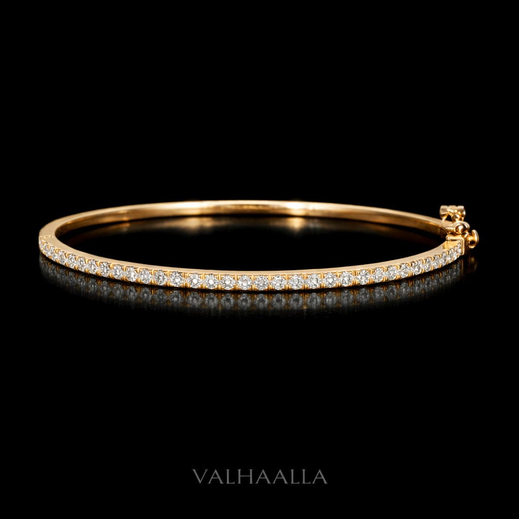 5.75 Ct Round Brilliant Cut Diamond Bracelet Solid Gold Wedding Gift