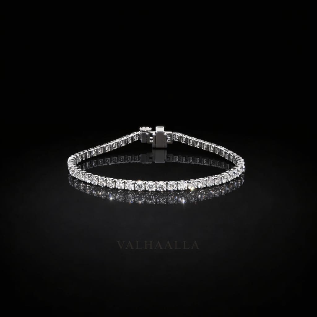 5.10 CT Round Brilliant Cut Diamond Tennis Bracelet Classic Prong Set