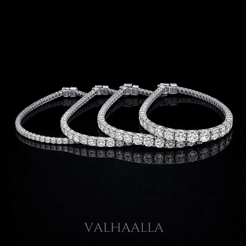 5.64 TCW White Diamond Tennis Bracelet in Solid Gold Elegant Gift
