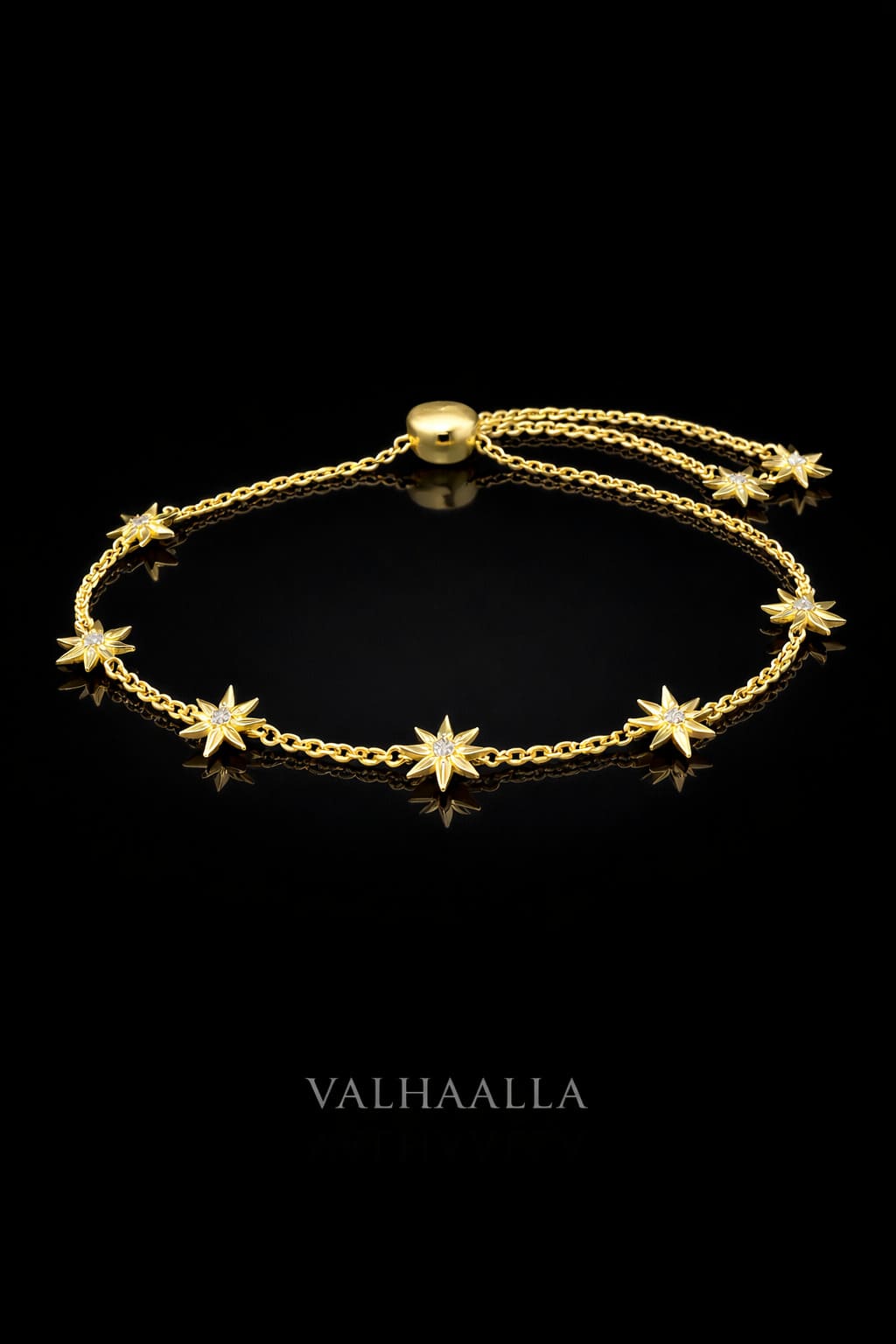 5.20 Ct Solid Gold Star Diamond Bracelet  Elegant Gift for Women