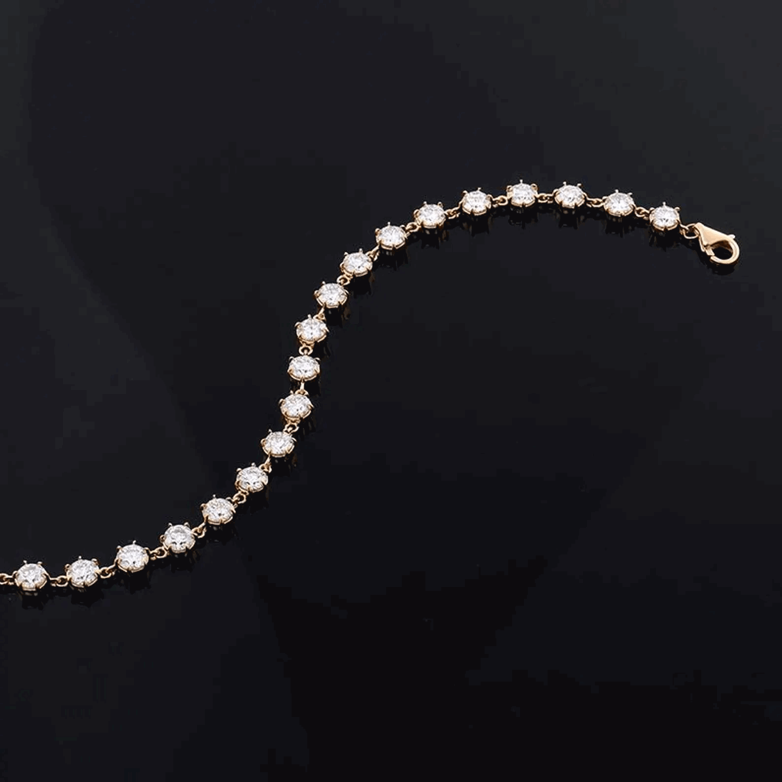 Classic Solid Diamond Tennis Bracelet Elegant Round Cut Prong Setting Luxury Jewellery for Her