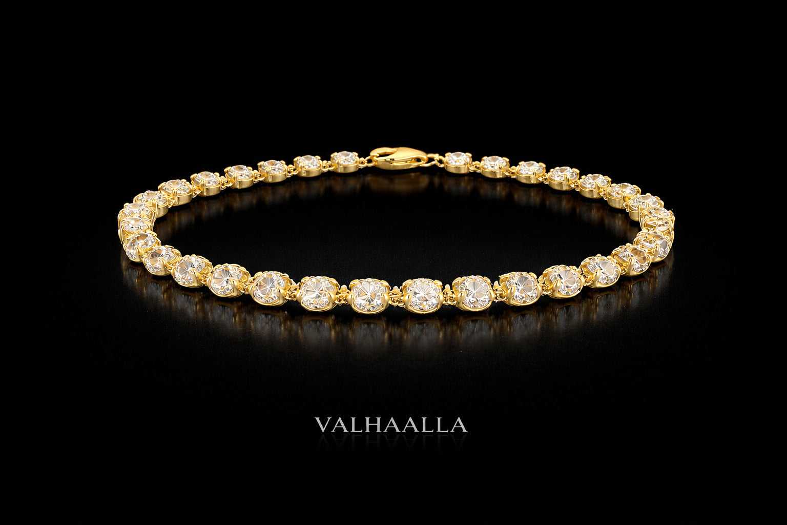 Classic Solid Diamond Tennis Bracelet Elegant Round Cut Prong Setting Luxury Jewellery for Her