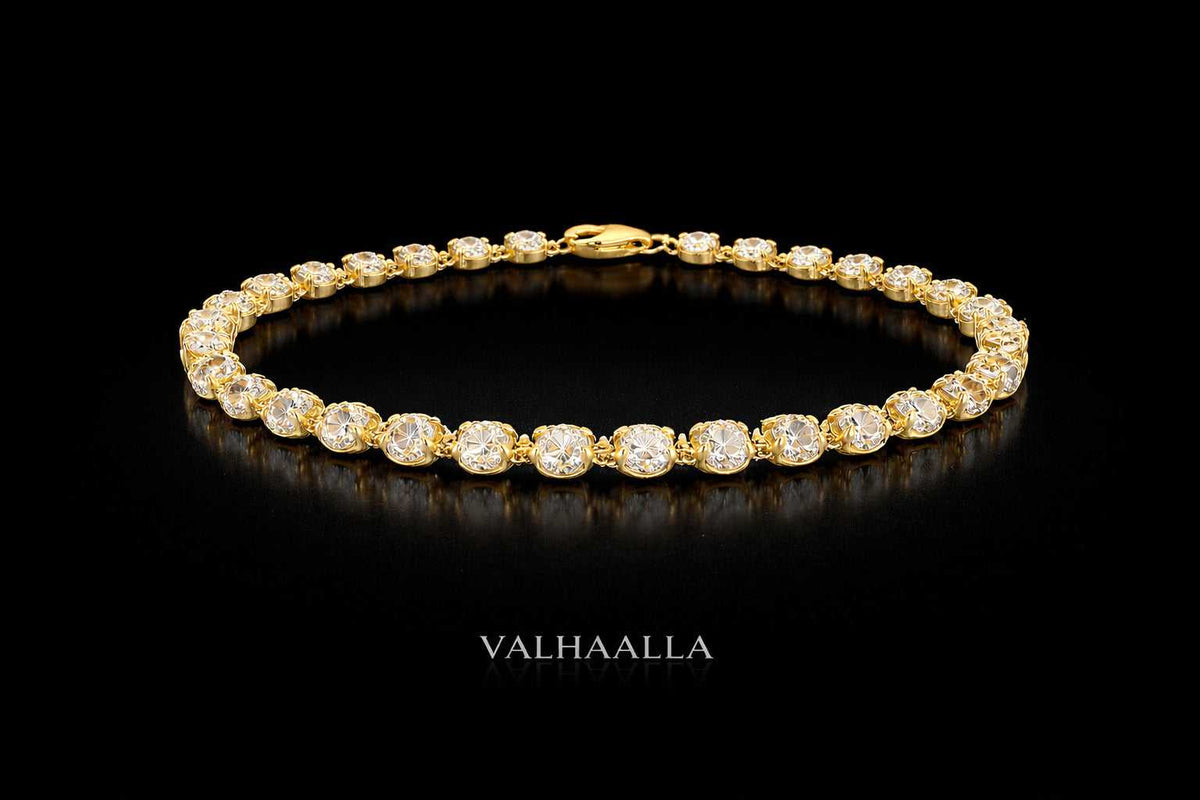 Classic Solid Diamond Tennis Bracelet Elegant Round Cut Prong Setting Luxury Jewellery for Her
