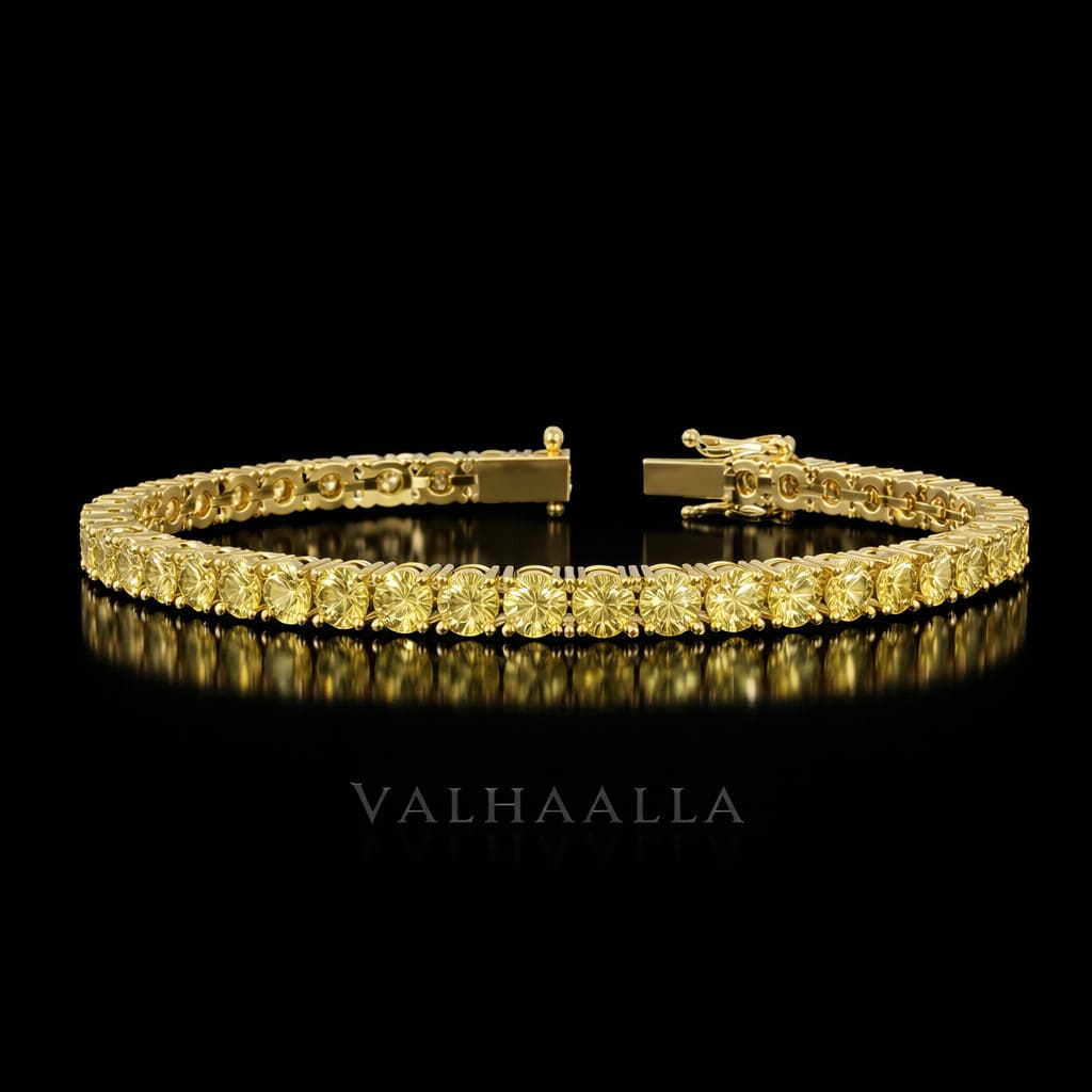 6.5 CTW Round Brilliant Diamond Tennis Bracelet for Women in Solid Gold