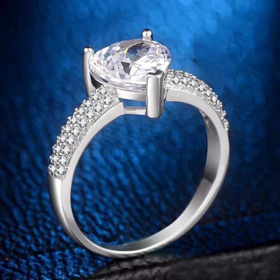 2.50Ct Heart Cut Moissanite Solitaire Engagement Ring Solid 14K White/Yellow/Rose Gold Classic Bridal Ring for Her