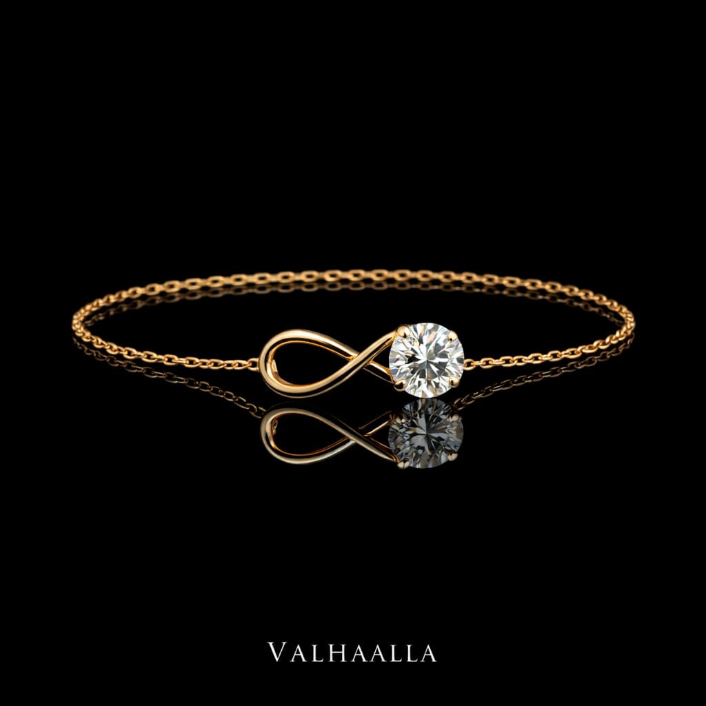 5.64 TCW Infinity Symbol Moissanite Bracelet Solid Gold Gift for Her